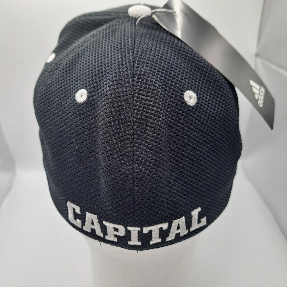 Adidas Capital Black Gray Flex Fit Mesh Cap NWT EC2894